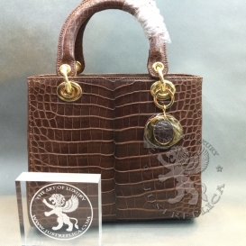 Lady Dior 24cm Crocodile Matte Niloticus
