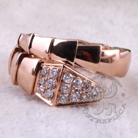 Bulgari Ring Serpenti one-coil Diamond Head