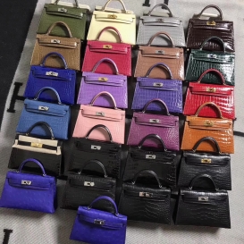 Hermes Kelly New 20cm Crocodile Misc