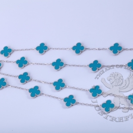 Van Cleef & Arpels Necklace Alhambra Turquoise 20 motifs