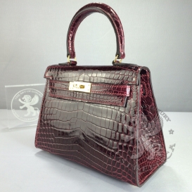 Hermes Kelly Crocodile Shiny Niloticus 20cm