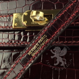 Hermes Kelly Crocodile Shiny Niloticus 20cm