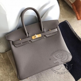 Hermes Birkin Togo 25cm Etain 8F