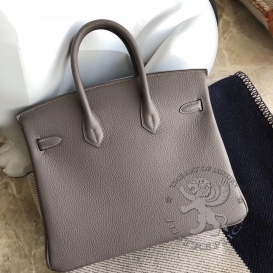 Hermes Birkin Togo 25cm Etain 8F