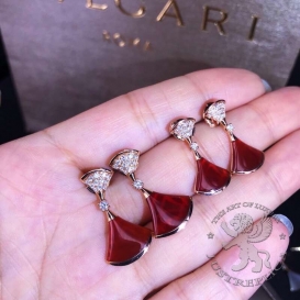 Bulgari Earrings Divas Dream Carnelian Diamonds