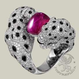 CARTIER Ring Panthere de Cartier Ruby Diamonds