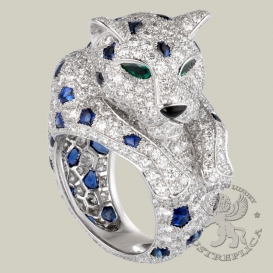CARTIER Ring Panthere de Cartier Diamonds Onyx