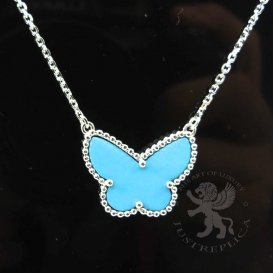 Van Cleef & Arpels Necklace Alhambra Turquoise Buterfly 22mm