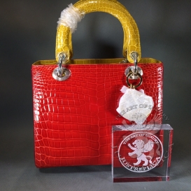 Lady Dior 23cm Crocodile Tri-color