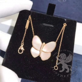Van Cleef Arpels Necklace Flying Butterfly MOP with diamonds