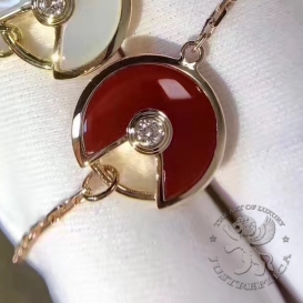 CARTIER Bracelet Amulette De Cartier Carnelian 1D