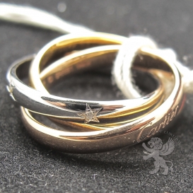 CARTIER Ring Trinity 5 star Diamonds