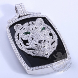 CARTIER Necklace Tiger pendant pave Diamonds