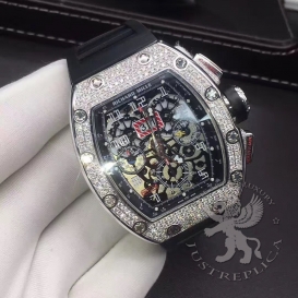 Richard Mille Watch 011 pave Diamonds