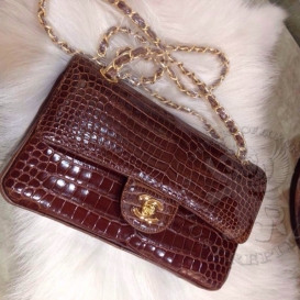 Chanel Classic Crocodile Jumbo 30.5cm Gavana
