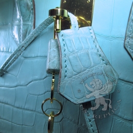 Hermes Birkin Crocodile Himalaya 35cm Blue