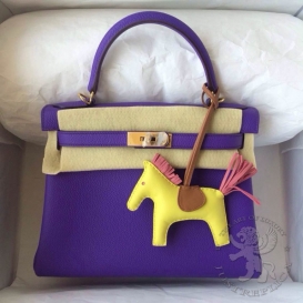 Hermes Kelly Togo 28cm 5L Ultraviolet