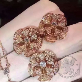 Bulgari Earrings Divas Dream full pave diamonds