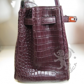 Hermes Birkin Crocodile Matte Porosus 25cm Cherry