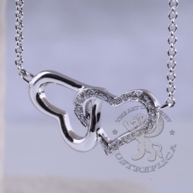 PIAGET Necklace Double Hearts Pendant