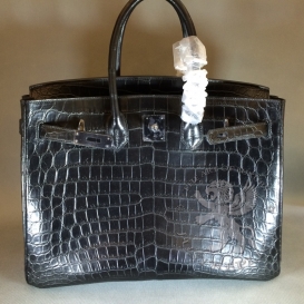 Hermes Birkin Crocodile Matte Porosus 30cm So-Black