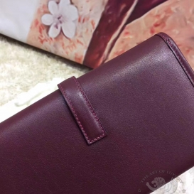 Hermes Jige Clutch Swift Bordeaux