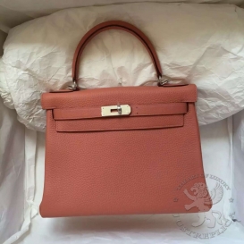 Hermes Kelly Togo 28cm 3L Rose Tea