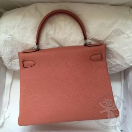 Hermes Kelly Togo 28cm 3L Rose Tea