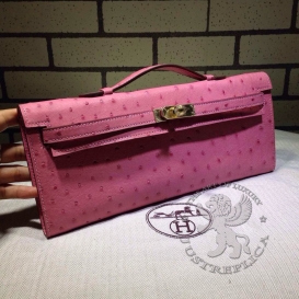 Hermes Kelly Cut Clutch Oostrich MISC