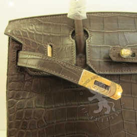 Hermes Birkin Crocodile Matte Porosus 30cm Havana