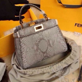 Fendi Peekaboo Python 23cm Natural