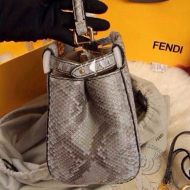 Fendi Peekaboo Python 23cm Natural