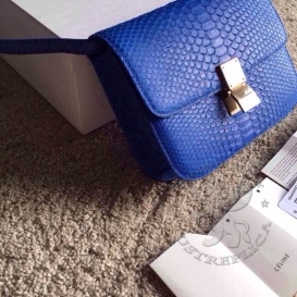 Celine Box Python Bleu