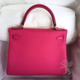 Hermes Kelly Togo 28cm 2R Rouge Pivoine