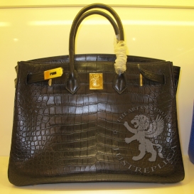 Hermes Birkin Crocodile Matte Porosus 35cm Havana