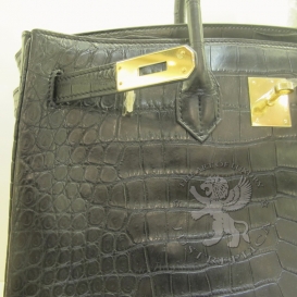 Hermes Birkin Crocodile Matte Porosus 35cm Havana