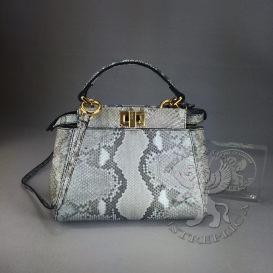 Fendi Peekaboo Python 23cm Natural Color