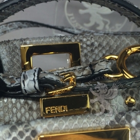 Fendi Peekaboo Python 23cm Natural Color