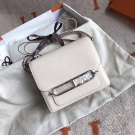 Hermes Roulis Epsom 19cm Craie 10 