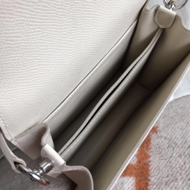 Hermes Roulis Epsom 19cm Craie 10 