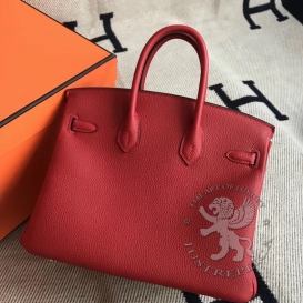 Hermes Birkin Togo 25cm Rouge Casaque Q5