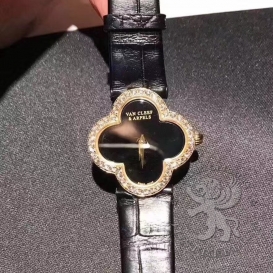 Van Cleef Arpels Watch Alhambra Onyx Medium Model