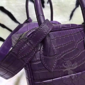 Hermes Lindy Crocodile Matte Niloticus 26cm Purple