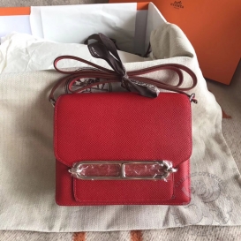 Hermes Roulis Epsom 19cm Q5 Rouge Casaque