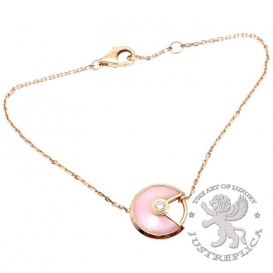 CARTIER Bracelet Amulette De Cartier Pink Opal 1D