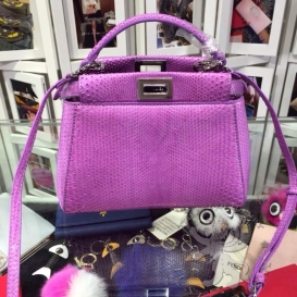 Fendi Peekaboo Python 23cm Violet