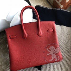 Hermes Birkin Togo 25cm Rouge Vif 53