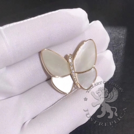 Van Cleef Arpels Brooch Butterfly Clip MOP 9D