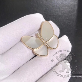 Van Cleef Arpels Brooch Butterfly Clip MOP 9D