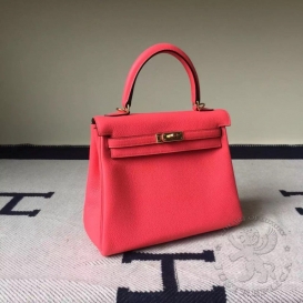 Hermes Kelly Togo 25cm T5 Rose Jaipure